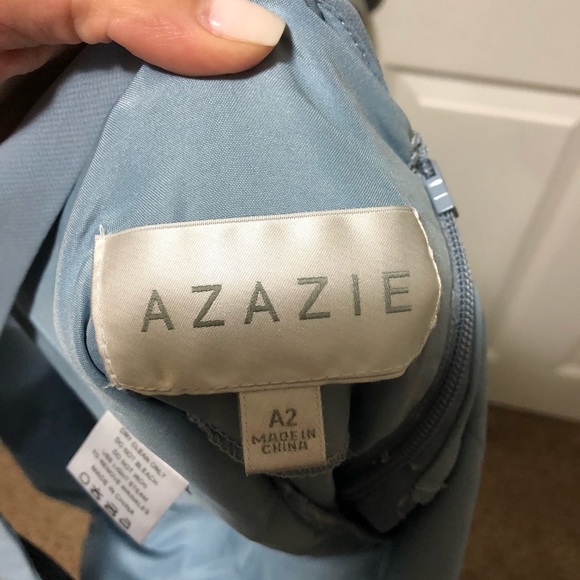 Dusty Blue Bridesmaid Dress - Azazie - Picture 4 of 7